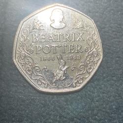 Beatrix Potter Portrait 50p Coin