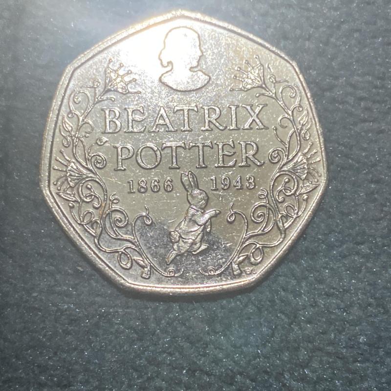 Beatrix Potter Portrait 50p Coin