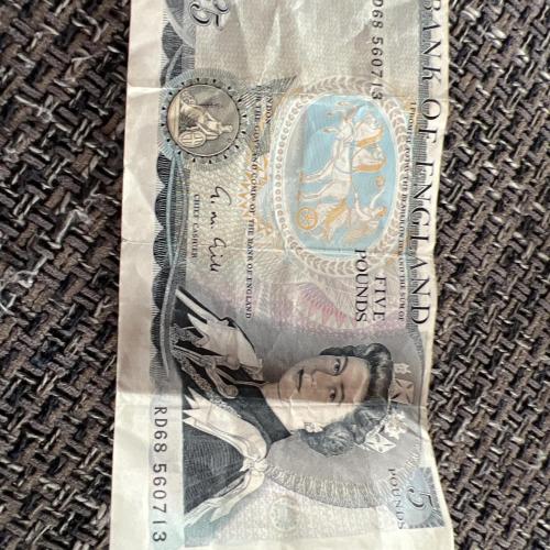 £5 five pounds RD68 the Duke of wellington