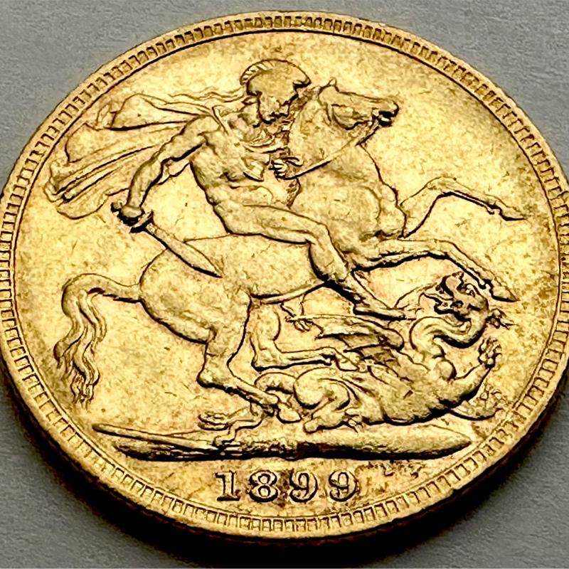 1899 Melbourne Victoria Veiled Head Full Sovereign