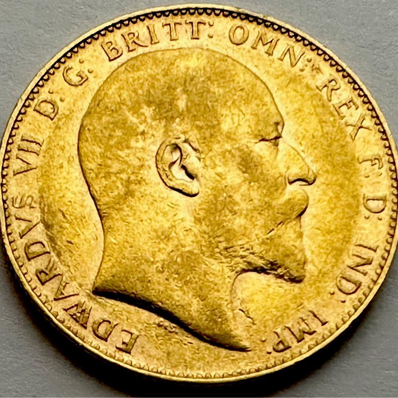 1907 King Edward VII Full Sovereign - Perth