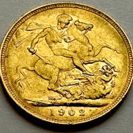 1902 EDWARD VII GOLD FULL SOVEREIGN - PERTH