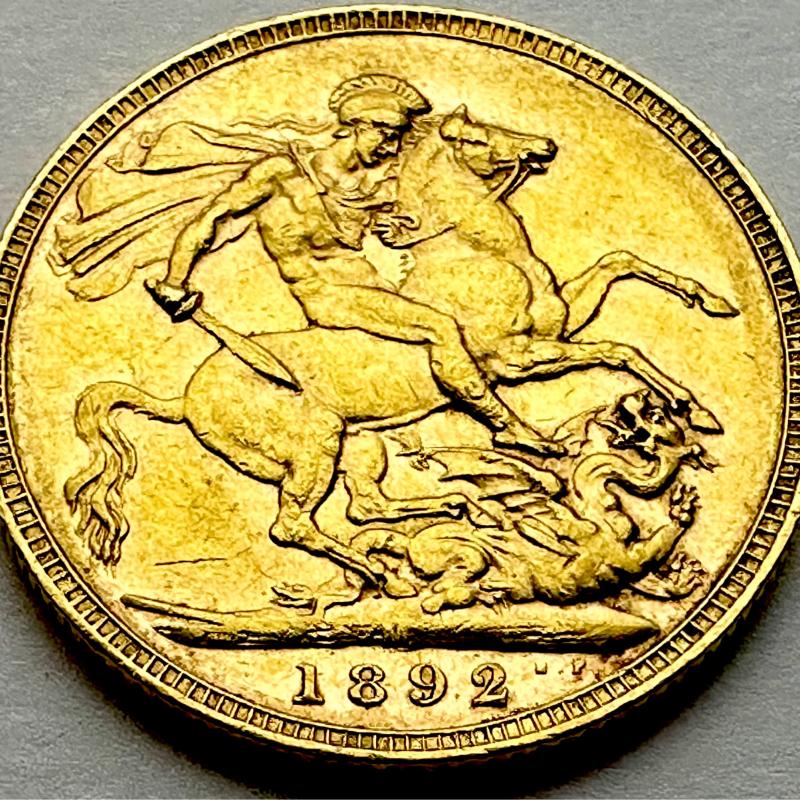 1892 Melbourne Queen Victoria Jubilee Head Full Sovereign