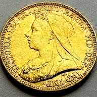 1893 Melbourne Victoria Veiled Head Full Sovereign