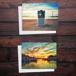 Pack of 6 Weymouth Dorset Mixed Blank Greeting Cards with envelopes