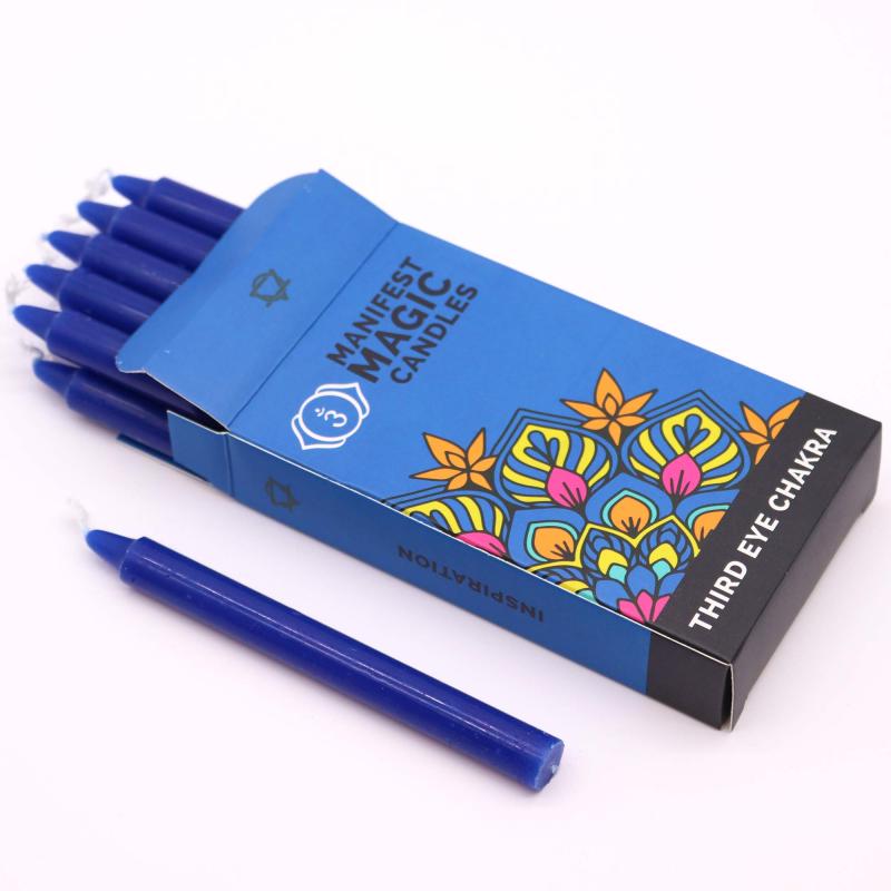 Manifest Magic Candles-Indigo-Pack of 12 (incl p&p)