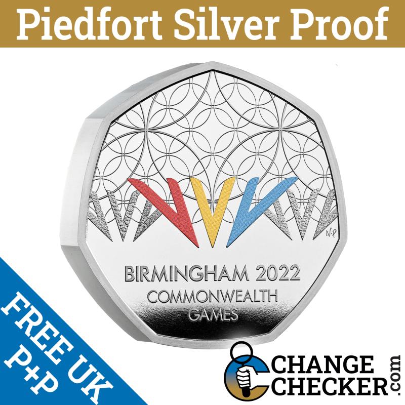 Piedfort Silver Proof Birmingham Commonwealth Games 50p 2022 Coin 925 *IN STOCK*