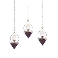 Gemstone Lantern of Life Pendulum-Amethyst and Rock Quartz